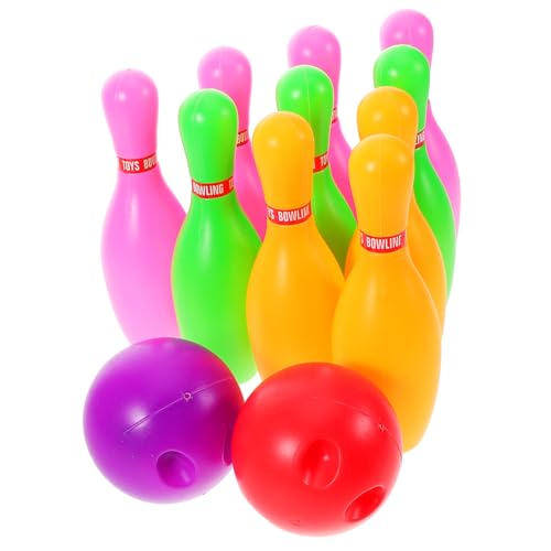 Alasum Kunststoff-Bowling-Set für Jungen und Mädchen Hakenspiel für Jungen und Mädchen Bowling-Spielzeug Karnevals-wurfspiel Bowling-Set für Kleinkinder von Alasum