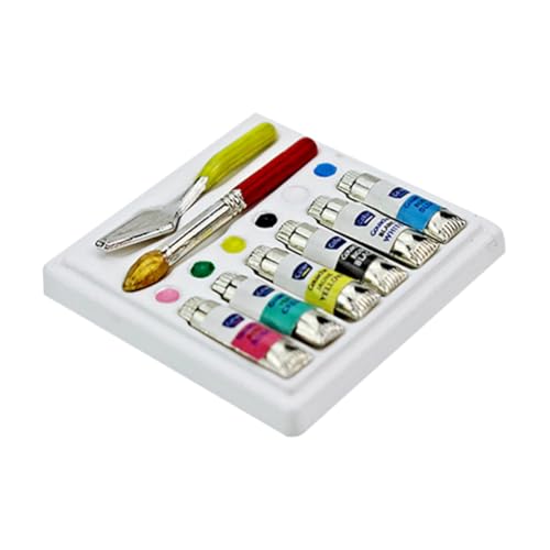 Alasum 1 Set Simulation Aquarell Miniatur Zubehör Miniaturen Ornamente Für Kinderspielzeug Dekoration Das Mini Mini Szene Dekore Kinderspielzeug Bunte Legierung von Alasum