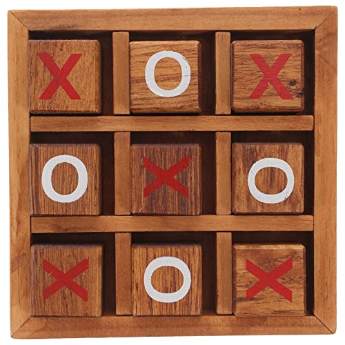 Alasum 1 Set Xo Schach Kinderspielzeug Puzzles Kartenspiel Puzzlespiel Teaserhalter Brett Puzzle Hinweis Tablet Überlistet Kleinkind Reisespielzeug Interaktives Holz Kaffee von Alasum