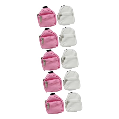 Alasum 10 STK Simulation Schultasche Spielzeug Mädchen Geldbörsen Rucksäcke Für Mädchen Mini-puppentasche Mädchenrucksack Puppenrucksack Puppen-Mini-Rucksack Mini-rucksäcke Stoff von Alasum