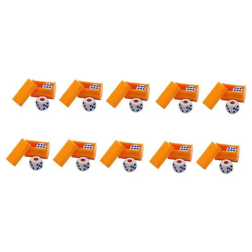 Alasum 10 Sets Hörwürfel Würfel Spiel Dot Party Dices Party Prop Würödel Unterhaltung Würfel Party Würfel Prop Plastik Orange von Alasum