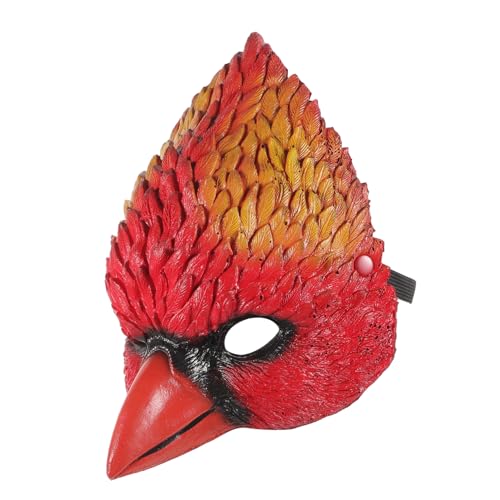 Alasum 10 Stk Vogelkopfmaske Eulenmaske Vogel-maskerade-maske Karneval Liefert Weiße Adlermasken Party-requisiten-maske Adler Kostüm Led-halbmaske Gruselige Maske Tiermaske Pu-schaum Rot von Alasum