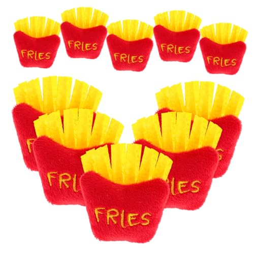 Alasum 10 Stück Plüsch Chip Spielzeug Pommes Frites Plüschfutter Plüschtier Weiches Essen Modell Weiches Essen Spielzeug Essen Plüschkissen Gefälschte Pommes Frites Weiche von Alasum