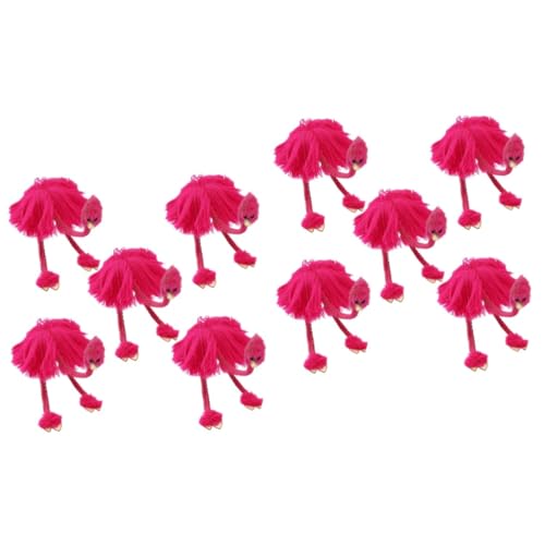 Alasum 10 Stück Schnur Mädchen Spielzeug Flauschige Kuscheltiere Flamingo Plüschtier Stofftiere, Plüschtiere Spielzeug Für Kinder Kinderspielzeug Für Mädchen Puzzle-Spielzeug Bambus Rosy von Alasum