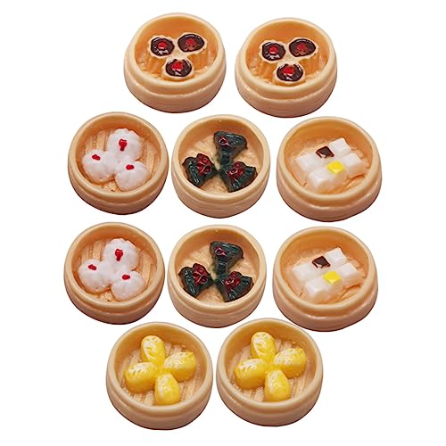 Alasum 10 Stück Teezeit Spielzeug Dekorative Gefälschte Dessert Requisiten Mini Basteldekore Miniatur Dampflebensmittel Bastelarbeiten Aus Harz von Alasum