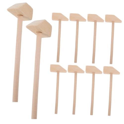 Alasum 10 Stück Teiliges Mini Holzhammer für Leichter Sicherer Mallet Hammer aus Stabilem Holz Glatte Oberfläche Ergonomisch für Bausteine und Motorisches Training Alasum 10 Stück Teiliges Mini Holzhammer für Leichter Sicherer Mallet Hammer aus Stabilem Holz Glatte Oberfläche Ergonomisch für Bausteine und Motorisches Training von Alasum