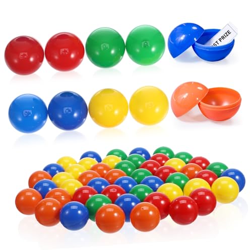 Alasum 100 STK Lotteriekugel Partyspielbälle Spielzeug Bingokugeln 1-50 Mini-Käsebällchen Bälle für die Heimparty tischtennisball tischfussball Requisiten für Barspiele Plastikkugeln von Alasum