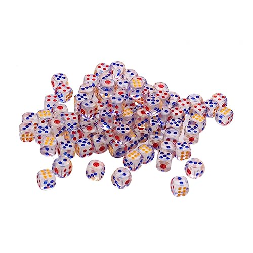 Alasum 100 Stück 6 6-seitiger Würfel Spielwürfel 6-seitig Quadratische Würfel von Alasum