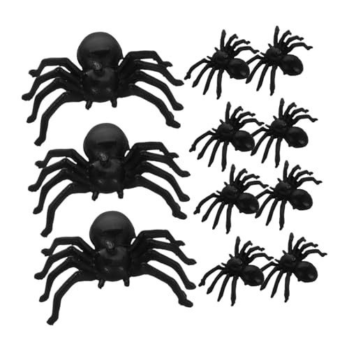 Alasum 100 Stück Halloween Spinne Schwarzes Spielzeug Spinnen Schreckens Streich Artikel Halloween Streich Requisiten Gruselige Realistische Spinnen Realistische Mini Spinne von Alasum