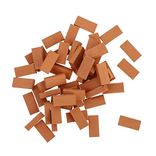 Alasum 1000 STK Mini-Steine Ziegel Sandkasten-miniaturen Mini-baustein Miniaturblock Sandtischsteine Mini-gartensteine Mini-zementsteine Dekor Bausteine ​​für Kinder Brown Boden von Alasum