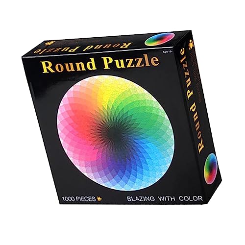 Alasum 1000 Stück rundes Puzzle Puzzle der Fantasieserie Erwachsene Puzzle Kinder Puzzle Erwachsenen Puzzle Früherziehungsspielzeug pädagogisches Puzzle Colorful von Alasum