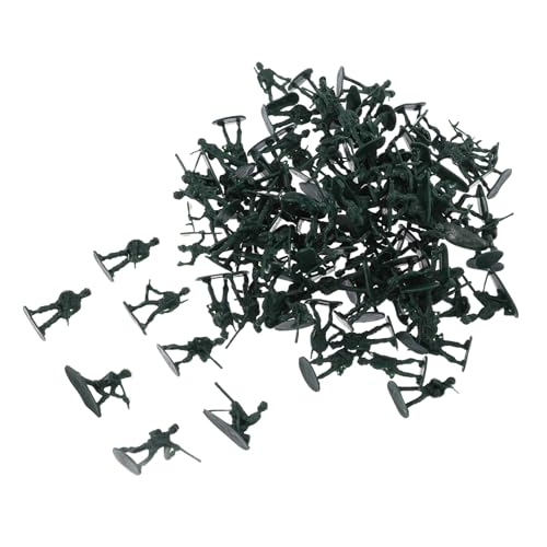 Alasum 100St Mini-Soldatenmodell Miniaturszenenmodell winzige Menschenfiguren Soldaten-Actionfiguren Spielzeug Soldaten Figuren Minifiguren Mini-Soldatenfiguren Plastik Olive Green von Alasum