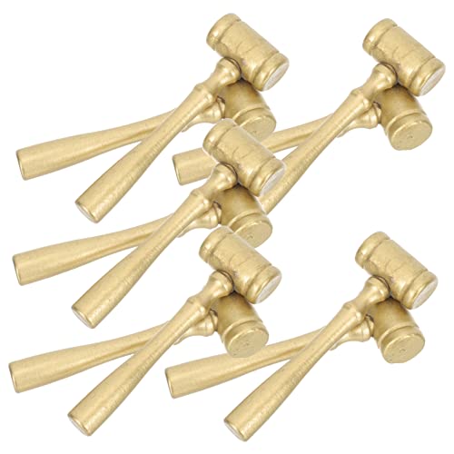 Alasum 10St Einjähriges Spielzeug Mini-Krebshammer Schmusespielzeug Babyspielzeug Kinder Hammer kinderhammer Mini-Hammerspielzeug aus Holz Holzhammer Spielzeug für Kinder hölzern Golden von Alasum