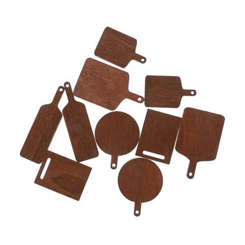 Alasum 10pcs Mini Schneidebrett Handwerk für Jungen und Mädchen Holz Miniatur Schneiden Bord Set Mini für von Alasum