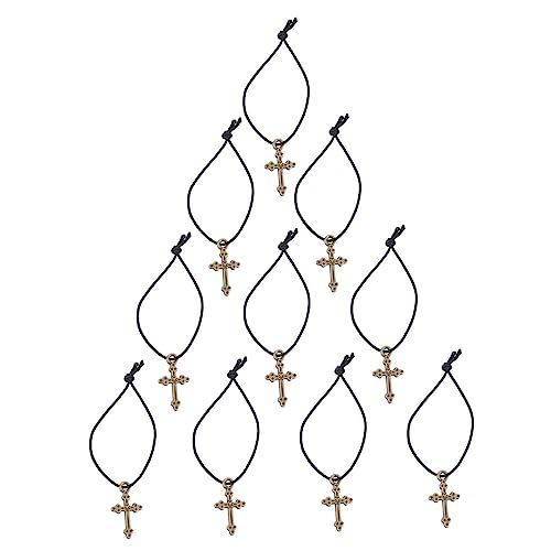 Alasum 10St Puppe verkleiden Sich Halskette Make-up-Puppe Kreuz Halskettenanhänger Schmuck puppenzubehör Set Spielzeug-Accessoires Kindergeschenk Puppe Schlüsselbeinkette Metall Brown von Alasum