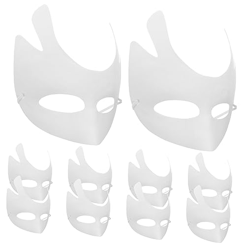 Alasum 10St handbemalte maske selber machen weiß selber machen Bulk- Partymaske Halloween-Maske Kindermasken Maskerade Masken leere Masken zum Dekorieren Papier von Alasum