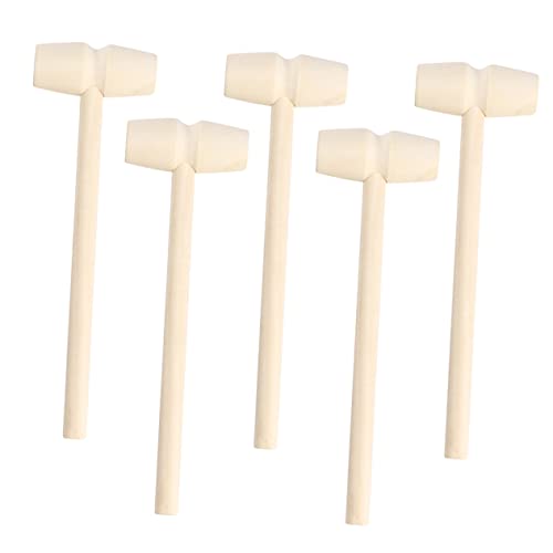 Alasum 10st Mädchen Spielzeug Planet Kuchenhammer Stampfbank Lernspielzeug Minischlägel Für Kinder Martillos De Madera Hammer Spielzeug Mini-hammerhammer Mini-krebshammer Hölzern von Alasum