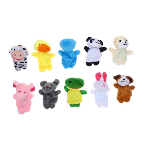 Alasum 10st Mini-fingerpuppen Cartoon-fingerpuppen Fingerpuppenspielzeug Tierische Fingerpuppen Für Fingerspielzeug Für Fingerspielzeug Für Kleinkinder Lernspielzeug Plüsch von Alasum