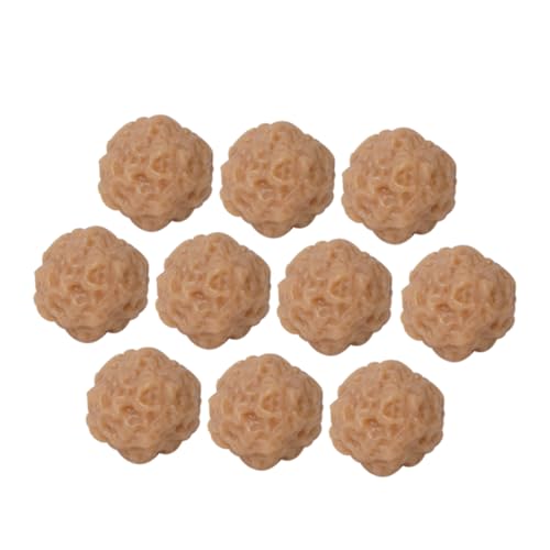 Alasum 10st Simulierte Rindfleischbällchen Lebensechtes Lebensmittelmodell Rindfleisch-fleischbällchen-Foto-Requisite Simulation Fleischbällchen Küchendekoration PVC Dark Brown von Alasum