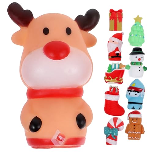 Alasum 10st Weihnachts- Pädagogische Fingerpuppenpuppen Fingerspielzeug Für Kinder Weihnachtspreise Für Kinder Urlaub Fingerpuppen Weihnachtsstrumpffüller Kinderspielzeug Vinyl von Alasum