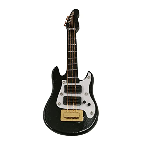 Alasum 1:12 Mini Bass Gitarre Modell Realistische Mini Bass Ornament Für Miniatur Hause Szene von Alasum