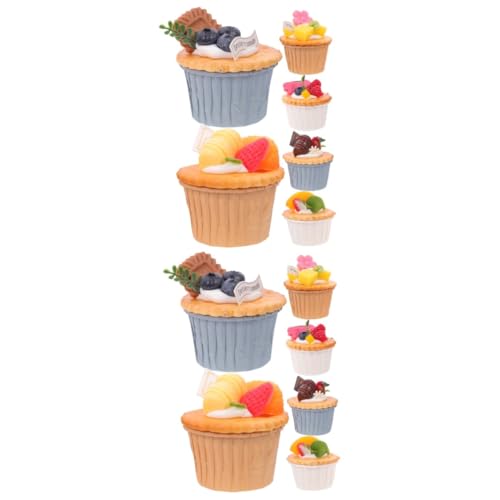 Alasum 12 STK Cupcake-Modell Dessert-Modelle Gefälschtes Kuchenmodell Zuverlässige Kuchenmodelle Künstliche Zur Auslage Cupcake-Topper Schöne Kuchen-Food-Modelle Essen Kuchen PVC von Alasum