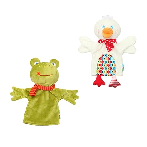 Alasum 12 STK Handpuppe Plüschhandschuh Spielzeug Pädagogisches Spielzeug Geschichte Erzählende Marionette Spielzeug Für Tierfreunde Welpenspielzeug Für Kinder Puppen Green Baumwolle von Alasum