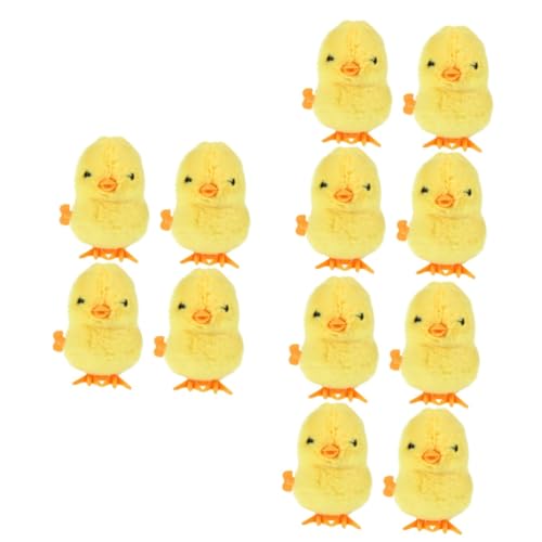 Alasum 12 STK Springendes Gelbes Huhn Hühnerspielzeug Gehendes Küken-babyspielzeug Huhn Aufziehen -Huhn-Spielzeug Osterkörbe Für Kinder Gastgeschenke Spielzeug Küken Plüsch Yellow von Alasum