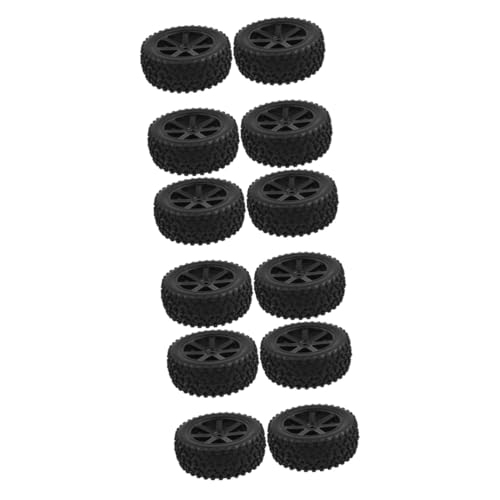 Alasum 12 STK kleine Spielzeugteile Off-Road Vehicle Wheels Car Toy Parts Toy Car Accessories Sponge Wheels RC-Autoräder Räder Auto Spielzeug Radmodell Räder für Spielzeugautos Black von Alasum