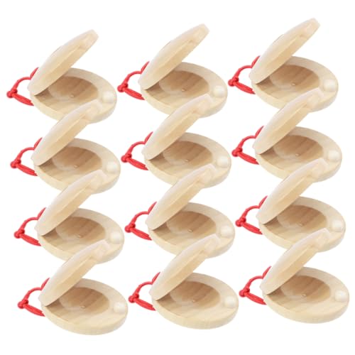 Alasum 12 Stck Teiliges Holz Kastagnetten für Robustes Orff Instrument aus Natürlichem Holz Ergonomisch Geformt für Kleine Hände zur Musikalischen Früherziehung und Rhythmusförderung Alasum 12 Stck Teiliges Holz Kastagnetten für Robustes Orff Instrument aus Natürlichem Holz Ergonomisch Geformt für Kleine Hände zur Musikalischen Früherziehung und Rhythmusförderung von Alasum