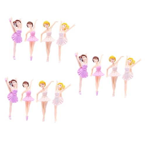 Alasum 12 Stk Ballerina-Mädchen Dekoration Ballettmädchen-Statue Tänzerin Ornament Kuchen dekoratives Accessoire Puppe bastelset Spielzeuge Mädchen-Ornament tanzender Cupcake-Topper PVC von Alasum