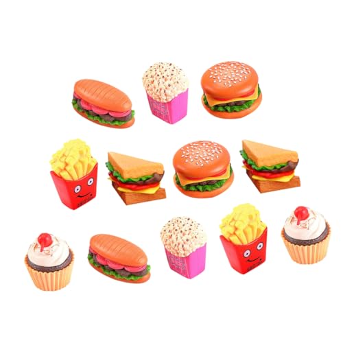 Alasum 12-Teiliges Set Simulierter Hamburger-Hotdog Spieltablett Kitchen Toys for kinderküche Toy Set Spielzeugnahrung Restaurant-Spielsets für PVC von Alasum