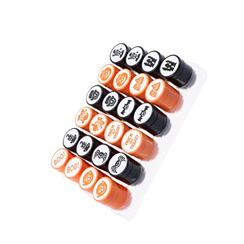 Alasum 120 Stk Stempel Spielzeug Halloween Kinderstempel selbstfärbend deko für grabgesteck allerheiligen spielzeug für kinder kid toys Robbenspielzeug Plastikdichtungsspielzeug Colorful von Alasum