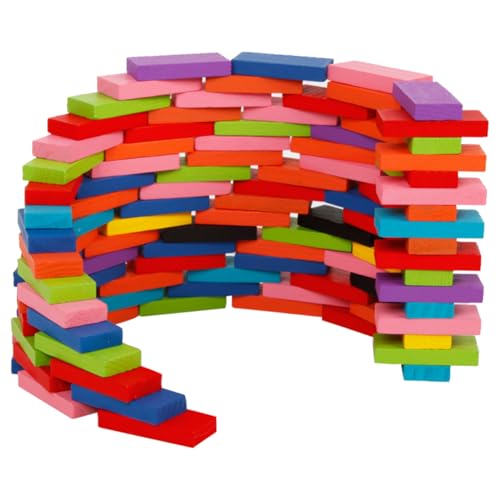 Alasum 120st Domino Stamm Spielzeug Auto Spielzeug Kinderspielzeug Kinder Bausteine Lernspielzeug Spielzeug Für Die Früherziehung Blockspielzeug Für Die Frühe Bildung Hölzern von Alasum