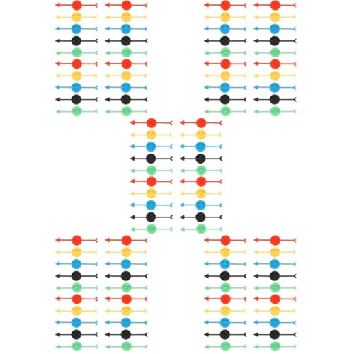 Alasum 125 STK Zeigerspinner Spiel Pfeile Zubehör Für Plattenspieler Pfeilspinner Spielpfeile Aus Kunststoff Spielzeug Mit Rotierenden Pfeilen Brettspiele Selber Machen Plastik von Alasum