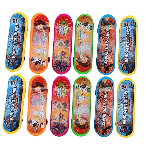 Alasum 12St Finger-Skateboard Minispielzeug für Kinder Mini-Skateboards Mini-Spielzeug Kinderspielzeug Halloween Spielzeug Fun Toy Spielzeuge Mini-Skateboard-Spielzeug Halloween-Spielzeug von Alasum