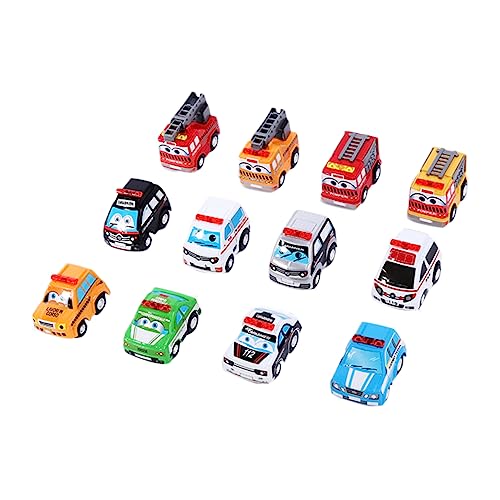 Alasum 12er Set Mini Auto Modelle Mit Rückziehmotor Kartonverpackung Lernspielzeug Für Ideale Für Jungen Und ädchen von Alasum