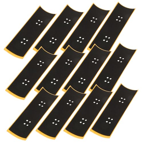 Alasum 12st Finger-Skateboard-Anti-rutsch-Aufkleber Fingergriffband Mini-Finger-Skateboards Schaumstoff-griffband Mini-skateboardband Zubehör Für Finger-Skateboards Black Papier von Alasum