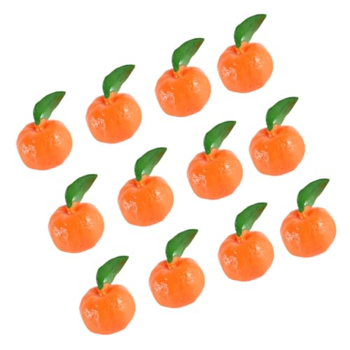 Alasum 12st Orangefarbenes Modell Deko Obstspielzeug Aus Kunststoff Desktop-obstverzierung Ornamente in Fruchtform Realistische Fruchtornamente Foto-Requisiten Szenenschmuck PVC von Alasum