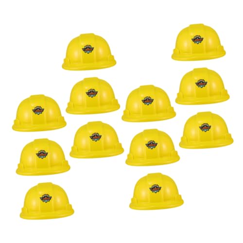 Alasum 12st Werkzeughut Konstruktion Gelb Bauschutzhelm Für Kinder Baumeisterhut Neuheit Kinderhüte Bauhelm Spielzeug Kinder Bauhelm Schutzhelme Bau-partyhüte Cool Xxl-hut Plastik Yellow von Alasum