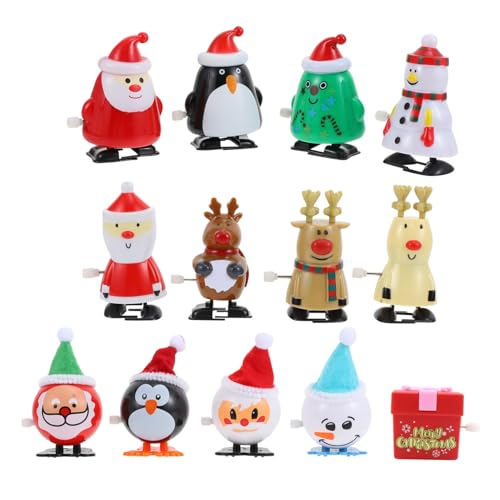 Alasum 13pcs Weihnachten Wind-up Spielzeug Santa Deer Uhrwerk Spielzeug Weihnachten Für Familie von Alasum