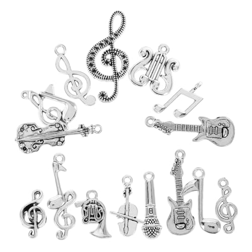 Alasum 14 Stück Musikzubehör Handgefertigte Instrumenten Charms Cello Halskette Kleine Süße Violine DIY Schmuck Violinen Halskette Für Gitarre Charms Kleine Violine von Alasum