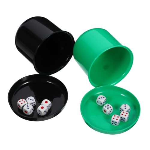 Alasum 15 STK Würfelbecher wichtelgeschenke lustig Spielwürfel Würfelstapelbecher Shaker Tassen mit Deckel Poker-Würfelschüttler Würfel Spielzeug Bar Würfelspiel Würfel und Becher von Alasum