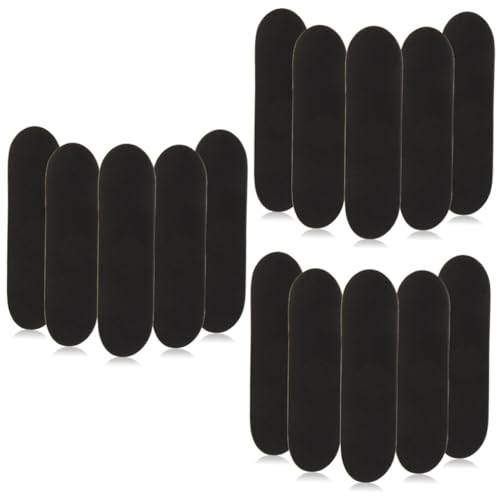 Alasum 15 STK rutschfeste Matte Tischzubehör Zubehör für Griffbretter Finger Skateboard fingerskaterboard Finger-Skateboard-Aufkleber Schaumstoff-Griffband für Griffbretter Pu Black von Alasum