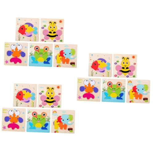 Alasum 15 Stück 1 Pädagogisches Spielzeug Kinderpuzzle -Puzzle Puzzle Für Kinder Puzzlematte Cartoon Holzpuzzles Puzzles Aus Holz Puzzlebrett Aus Holz Hölzern von Alasum