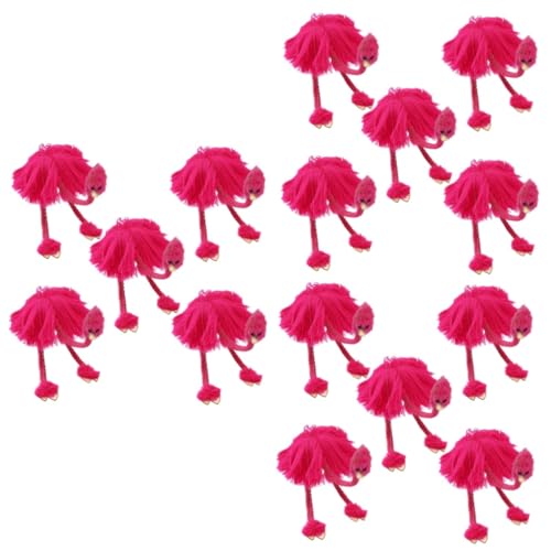 Alasum 15 Stück Schnur Kinderspielzeug Puzzle-Spielzeug Lernspielzeug Kleines Hühnerspielzeug Tierisches Spielzeug Puppen Für Kinder Flamingo Plüschtier Küken Spielzeug Rosy Hölzern von Alasum