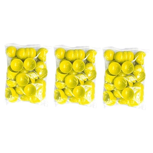 Alasum 150 STK Bälle Aktivität Preismaschine Hohle Bingokugeln Los Aktivität Lotteriebälle Mini-Pong Ball Amusement glucksbringer wasserspielsachen Spiel Lotteriekugeln Spielbälle Yellow von Alasum