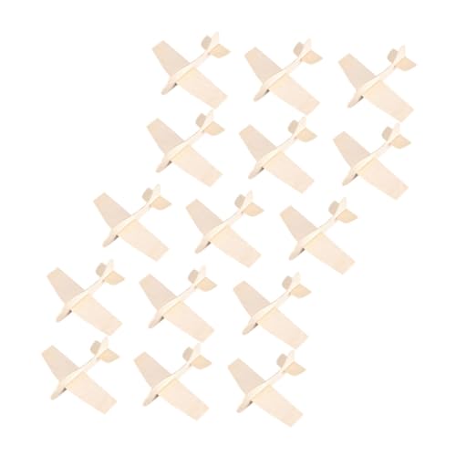 Alasum 15St Leere Holzflugzeuge leeres Modell bemalen Flugzeug zum Bemalen Flugzeug malen 3D-Puzzle bastelzeug für Kinder Home Decor Puzzlematte Flugzeugmodell Flugzeugspielzeug aus Holz von Alasum