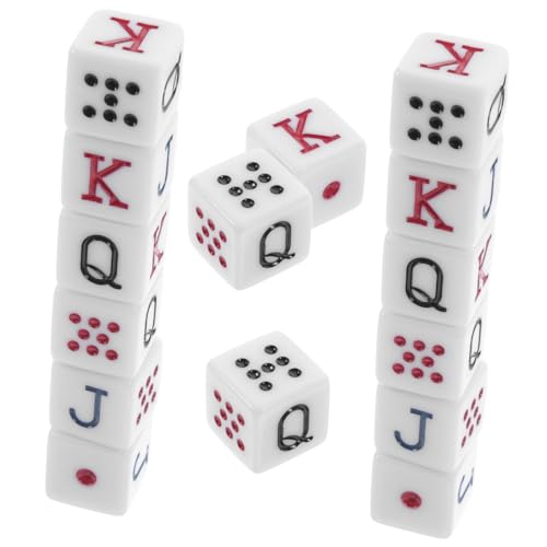 Alasum 15St Poker-Würfelspiel Pokerwürfel dekorative Würfel Party brettspiel partyspiel spieltafel dice Set Party-Brettspiel Jetons Lügner Würfelspiel Lügner Würfel Requisite Acryl von Alasum