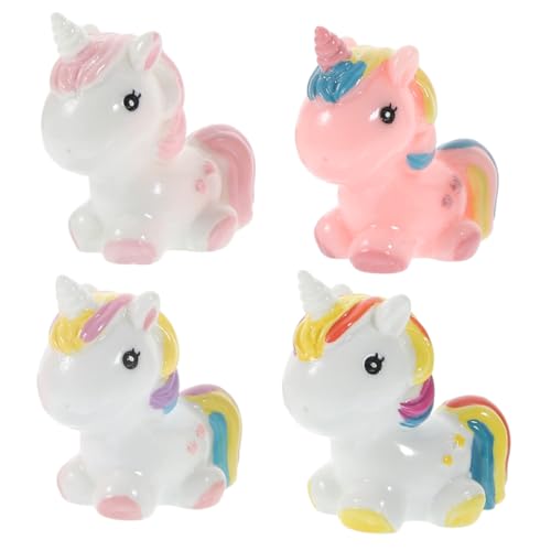 Alasum 16 STK Mikrolandschaftsdekoration Mikrospielzeug Tierfiguren Spielzeug Kleine Einhornstatuen Für Den Garten Mini-Einhorn-Figur Mini-Spielzeug Einhorn-sammelfiguren Miniaturen Harz von Alasum